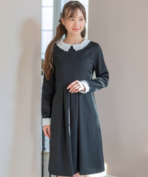 セール】スカラップ白襟ワンピース（ワンピース）｜Catherine Cottage