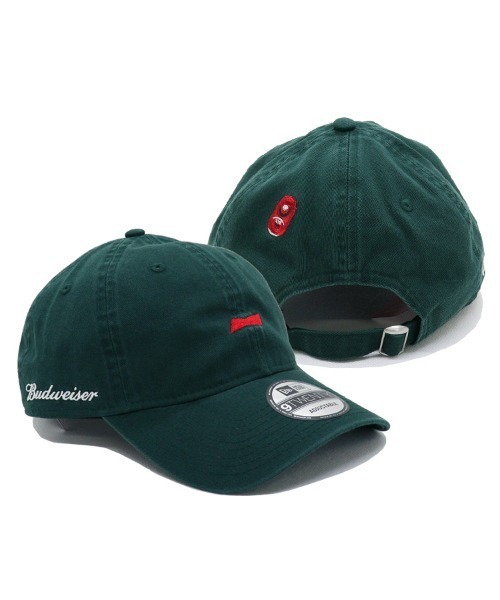 NEW ERA(ニューエラ)の「【NEW ERA】9TWENTY Budweiser バドワイザー ボウタイロゴ(キャップ・メンズ・ベージュ系その他/ダークグリーン/ブラック/ストーン・FREE)」の4枚目の写真