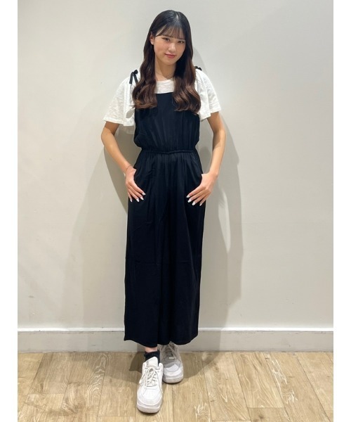 GAP(ギャップ)の「ワイド キャミソール ジャンプスーツ(サロペット/オーバーオール・レディース・ブラック/カーキ・S/XS/L/M/XXS)」の17枚目の写真