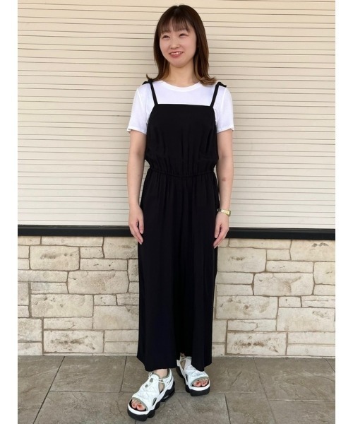 GAP(ギャップ)の「ワイド キャミソール ジャンプスーツ(サロペット/オーバーオール・レディース・ブラック/カーキ・S/XS/L/M/XXS)」の20枚目の写真