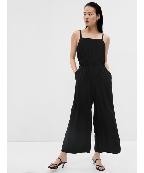 GAP(ギャップ)の「ワイド キャミソール ジャンプスーツ(サロペット/オーバーオール・レディース・ブラック/カーキ・S/XS/L/M/XXS)」の5枚目の写真