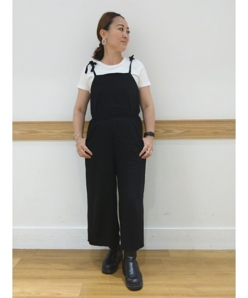 GAP(ギャップ)の「ワイド キャミソール ジャンプスーツ(サロペット/オーバーオール・レディース・ブラック/カーキ・S/XS/L/M/XXS)」の16枚目の写真