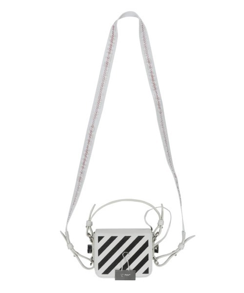 off white（オフホワイト）の「DIAG BABY FLAP BAG（ショルダーバッグ・レディース・ホワイト・ONE SIZE）」の5枚目の写真