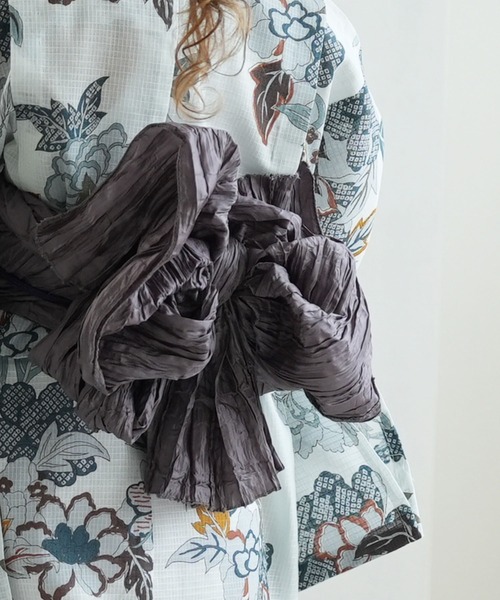✅新品【水色にミント更紗】utatane ウタタネ 浴衣単品 utatane（ウタタネ）の「キッズ浴衣3点セット utatane 水色に