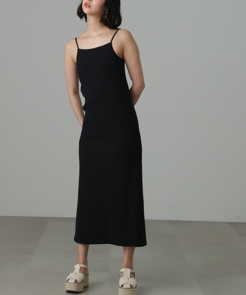 FREE'S MART（フリーズマート）の「◆カップ付リブカットソーナローキャミワンピース（ワンピース・レディース・ベージュ/ブラック・MEDIUM/SMALL）」の13枚目の写真