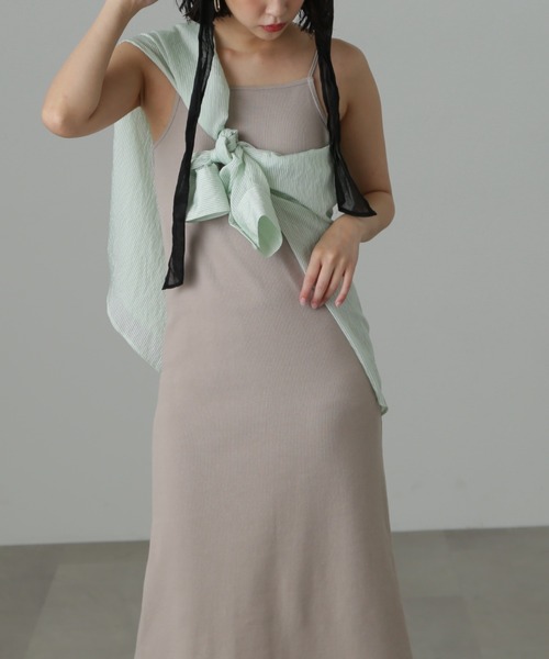 FREE'S MART（フリーズマート）の「◆カップ付リブカットソーナローキャミワンピース（ワンピース・レディース・ベージュ/ブラック・MEDIUM/SMALL）」の19枚目の写真