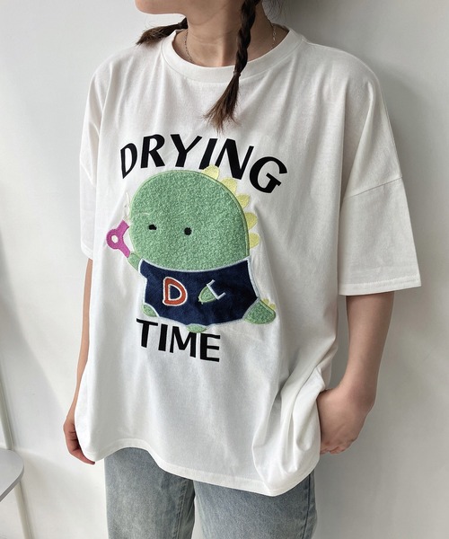 AS KNOW AS plus（アズノゥアズプラス）の「〇ふわふわアニマルTシャツ（Tシャツ/カットソー・レディース・ホワイト系2/ブラック系2/ベージュ系2/ネイビー系2/ブラック系3/ブルー系3/ホワイト系3/ベージュ系3/ホワイト系4/ブラック系4/ブルー系4/ラベンダー/ブラック系5/アイボリー系5/ホワイト系5/ブルー系5/アイボリー系6/ブルー系6/ホワイト系6/ブラック系6/ブラック系7/ブルー系7/ホワイト系7/グリーン系7/ブルー系8/ネイビー系8/ブラック系8/ホワイト系8/ホワイト系9/ブラック系9/ブルー系9/アイボリー系9/ネイビー系/ブラック系/ブルー系/ホワイト系・FREE）」の8枚目の写真