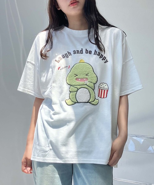 AS KNOW AS plus（アズノゥアズプラス）の「〇ふわふわアニマルTシャツ（Tシャツ/カットソー・レディース・ホワイト系2/ブラック系2/ベージュ系2/ネイビー系2/ブラック系3/ブルー系3/ホワイト系3/ベージュ系3/ホワイト系4/ブラック系4/ブルー系4/ラベンダー/ブラック系5/アイボリー系5/ホワイト系5/ブルー系5/アイボリー系6/ブルー系6/ホワイト系6/ブラック系6/ブラック系7/ブルー系7/ホワイト系7/グリーン系7/ブルー系8/ネイビー系8/ブラック系8/ホワイト系8/ホワイト系9/ブラック系9/ブルー系9/アイボリー系9/ネイビー系/ブラック系/ブルー系/ホワイト系・FREE）」の10枚目の写真