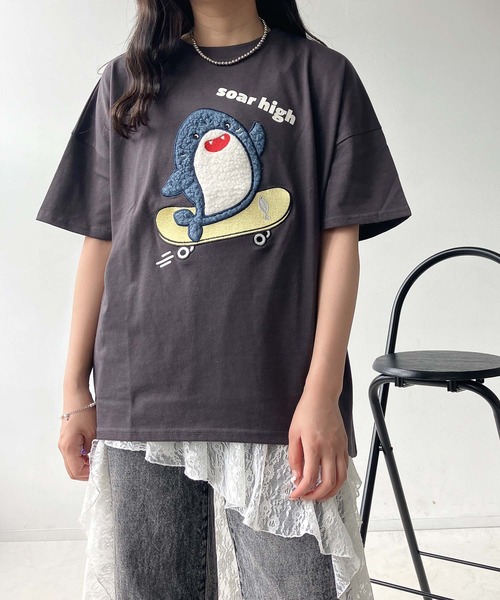 AS KNOW AS plus（アズノゥアズプラス）の「〇ふわふわアニマルTシャツ（Tシャツ/カットソー・レディース・ホワイト系2/ブラック系2/ベージュ系2/ネイビー系2/ブラック系3/ブルー系3/ホワイト系3/ベージュ系3/ホワイト系4/ブラック系4/ブルー系4/ラベンダー/ブラック系5/アイボリー系5/ホワイト系5/ブルー系5/アイボリー系6/ブルー系6/ホワイト系6/ブラック系6/ブラック系7/ブルー系7/ホワイト系7/グリーン系7/ブルー系8/ネイビー系8/ブラック系8/ホワイト系8/ホワイト系9/ブラック系9/ブルー系9/アイボリー系9/ネイビー系/ブラック系/ブルー系/ホワイト系・FREE）」の18枚目の写真