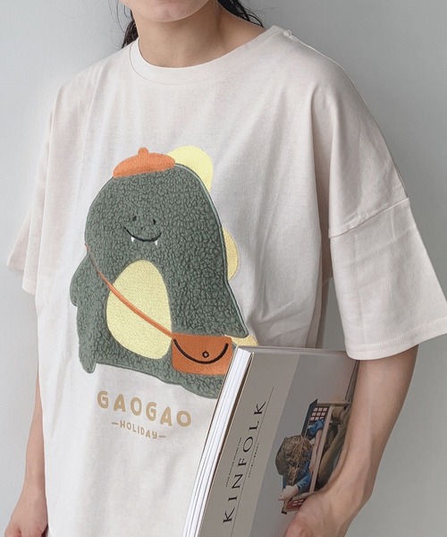 AS KNOW AS plus（アズノゥアズプラス）の「〇ふわふわアニマルTシャツ（Tシャツ/カットソー・レディース・ホワイト系2/ブラック系2/ベージュ系2/ネイビー系2/ブラック系3/ブルー系3/ホワイト系3/ベージュ系3/ホワイト系4/ブラック系4/ブルー系4/ラベンダー/ブラック系5/アイボリー系5/ホワイト系5/ブルー系5/アイボリー系6/ブルー系6/ホワイト系6/ブラック系6/ブラック系7/ブルー系7/ホワイト系7/グリーン系7/ブルー系8/ネイビー系8/ブラック系8/ホワイト系8/ホワイト系9/ブラック系9/ブルー系9/アイボリー系9/ネイビー系/ブラック系/ブルー系/ホワイト系・FREE）」の20枚目の写真