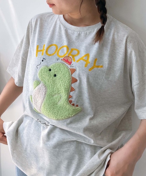 AS KNOW AS plus（アズノゥアズプラス）の「〇ふわふわアニマルTシャツ（Tシャツ/カットソー・レディース・ホワイト系2/ブラック系2/ベージュ系2/ネイビー系2/ブラック系3/ブルー系3/ホワイト系3/ベージュ系3/ホワイト系4/ブラック系4/ブルー系4/ラベンダー/ブラック系5/アイボリー系5/ホワイト系5/ブルー系5/アイボリー系6/ブルー系6/ホワイト系6/ブラック系6/ブラック系7/ブルー系7/ホワイト系7/グリーン系7/ブルー系8/ネイビー系8/ブラック系8/ホワイト系8/ホワイト系9/ブラック系9/ブルー系9/アイボリー系9/ネイビー系/ブラック系/ブルー系/ホワイト系・FREE）」の22枚目の写真