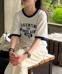 BROKEN BASE | ロゴプリントリンガーT(Tシャツ/カットソー)