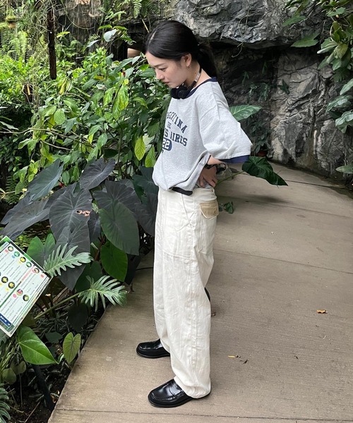 BROKEN BASE(ブロークンベース)の「ロゴプリントリンガーT(Tシャツ/カットソー・メンズ・オフホワイト/杢グレー・MEDIUM/LARGE)」の16枚目の写真