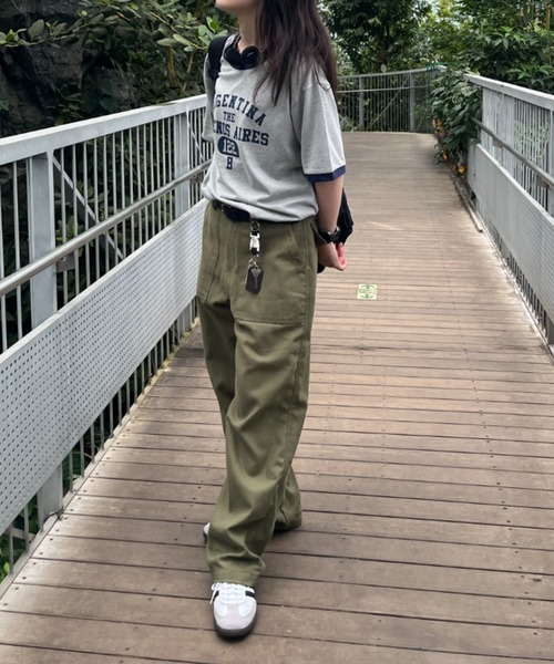 BROKEN BASE(ブロークンベース)の「ロゴプリントリンガーT(Tシャツ/カットソー・メンズ・オフホワイト/杢グレー・MEDIUM/LARGE)」の3枚目の写真