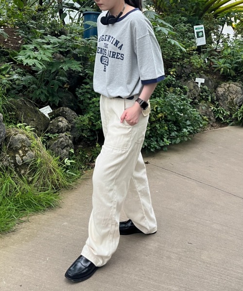 BROKEN BASE(ブロークンベース)の「ロゴプリントリンガーT(Tシャツ/カットソー・メンズ・オフホワイト/杢グレー・MEDIUM/LARGE)」の11枚目の写真