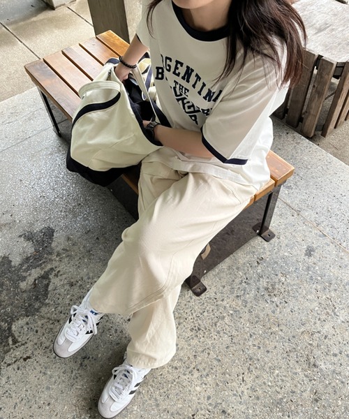 BROKEN BASE(ブロークンベース)の「ロゴプリントリンガーT(Tシャツ/カットソー・メンズ・オフホワイト/杢グレー・MEDIUM/LARGE)」の12枚目の写真
