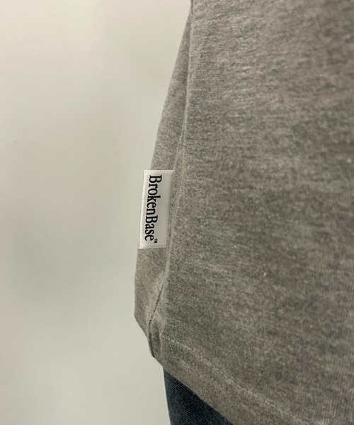 BROKEN BASE(ブロークンベース)の「ロゴプリントリンガーT(Tシャツ/カットソー・メンズ・オフホワイト/杢グレー・MEDIUM/LARGE)」の9枚目の写真