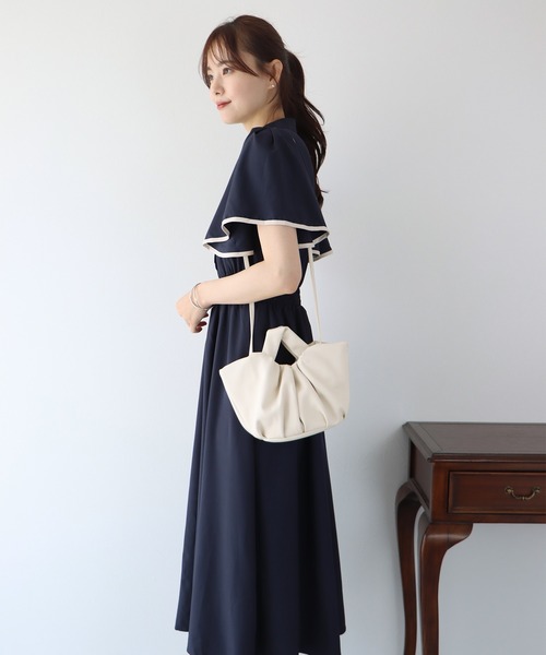 BLUEEAST（ブルーイースト）の「ギャザーハンドバッグ（ハンドバッグ・レディース・ブラック/ホワイト/ブラウン・FREE）」の8枚目の写真