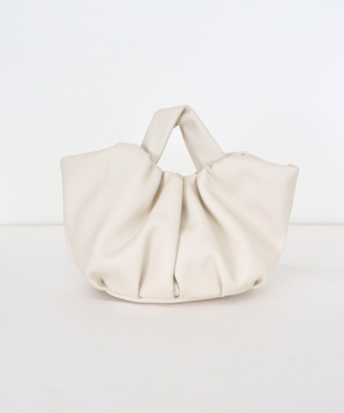 BLUEEAST（ブルーイースト）の「ギャザーハンドバッグ（ハンドバッグ・レディース・ブラック/ホワイト/ブラウン・FREE）」の22枚目の写真