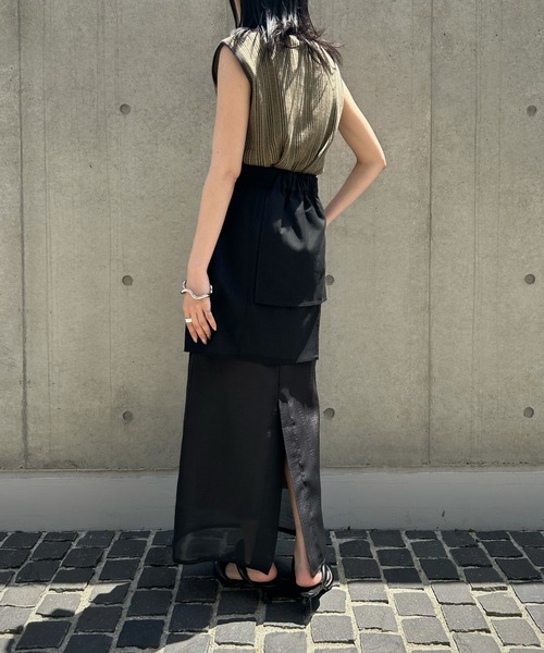 &g'aime(アンジェム)の「【&g’aime】レイヤードミニスカート(スカート・レディース・グレイッシュベージュ/ブラック・FREE)」の15枚目の写真