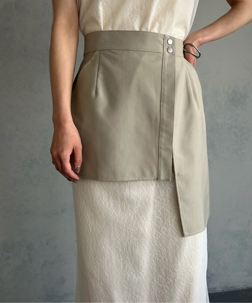 &g'aime(アンジェム)の「【&g’aime】レイヤードミニスカート(スカート・レディース・グレイッシュベージュ/ブラック・FREE)」の11枚目の写真