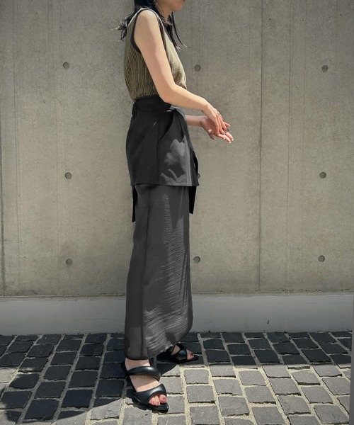 &g'aime(アンジェム)の「【&g’aime】レイヤードミニスカート(スカート・レディース・グレイッシュベージュ/ブラック・FREE)」の21枚目の写真