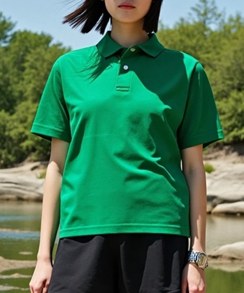 United Athle（ユナイテッドアスレ）の「【United Athle】seed stitch polo-shirt / シードステッチ 鹿の子 ポロシャツ UVカット ゴルフ ウォーキング 2020（ポロシャツ・メンズ・アイボリー/チャコールグレー/レッド/グリーン/ホワイト/イエロー/オリーブ/サンドベージュ/ブラック/ネイビー/ベビーピンク/ライトグレー/インディゴブルー/ダークグレー/コバルトブルー/バーガンディー/ライトブルー/ターコイズブルー・L/M/XL/S）」の9枚目の写真
