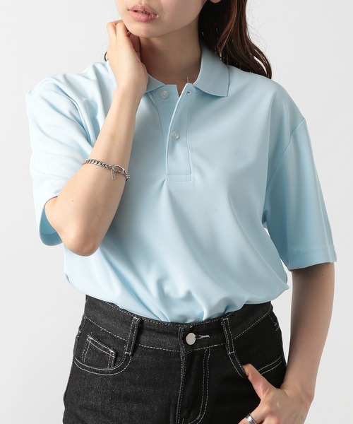 United Athle（ユナイテッドアスレ）の「【United Athle】seed stitch polo-shirt / シードステッチ 鹿の子 ポロシャツ UVカット ゴルフ ウォーキング 2020（ポロシャツ・メンズ・アイボリー/チャコールグレー/レッド/グリーン/ホワイト/イエロー/オリーブ/サンドベージュ/ブラック/ネイビー/ベビーピンク/ライトグレー/インディゴブルー/ダークグレー/コバルトブルー/バーガンディー/ライトブルー/ターコイズブルー・L/M/XL/S）」の19枚目の写真