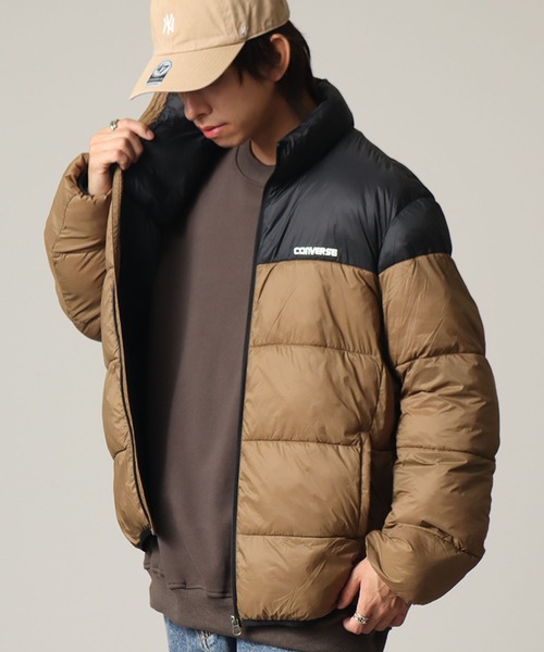 CONVERSE（コンバース）の「【CONVERSE/コンバース】サステナブル 切り替え ファイバーダウンブルゾン（ダウンジャケット/コート・メンズ・ベージュ/ブラウン/ブラック/カーキ/ブルー/ライトグレー・LL/M/L）」の21枚目の写真