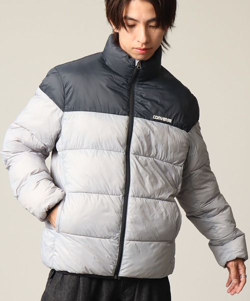 CONVERSE（コンバース）の「【CONVERSE/コンバース】サステナブル 切り替え ファイバーダウンブルゾン（ダウンジャケット/コート・メンズ・ベージュ/ブラウン/ブラック/カーキ/ブルー/ライトグレー・LL/M/L）」の10枚目の写真