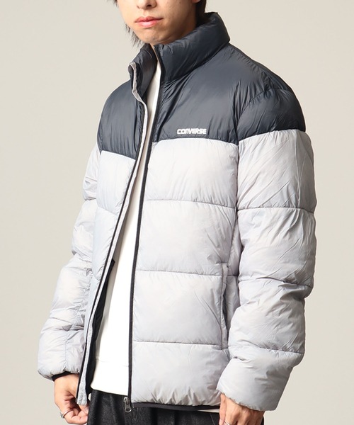 CONVERSE（コンバース）の「【CONVERSE/コンバース】サステナブル 切り替え ファイバーダウンブルゾン（ダウンジャケット/コート・メンズ・ベージュ/ブラウン/ブラック/カーキ/ブルー/ライトグレー・LL/M/L）」の11枚目の写真