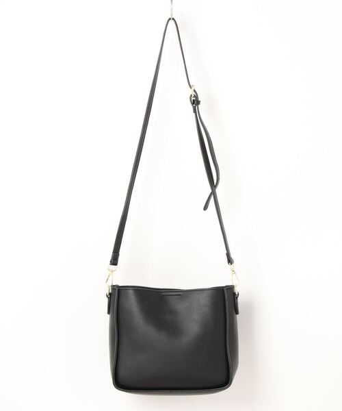 LA VORAGINE(ラ ヴォラジネ)の「2wayスクエアショルダーバッグ メッセンジャーバッグ ハンドバッグ(メッセンジャーバッグ・レディース・ブラック/アイボリー/ブラウン・FREE)」の22枚目の写真