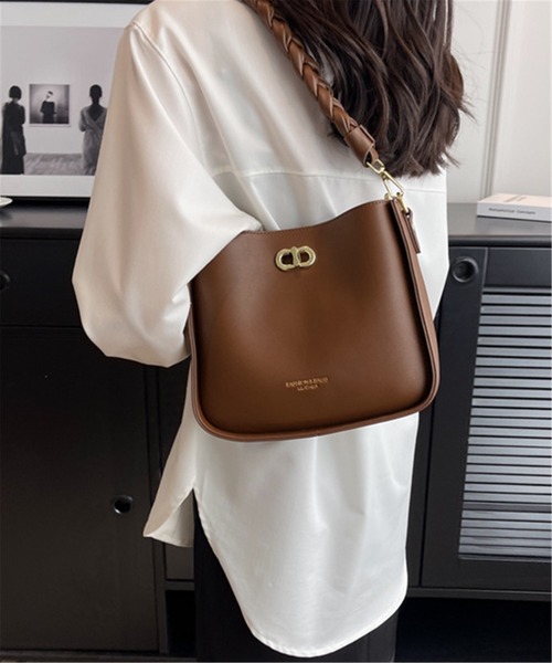 LA VORAGINE(ラ ヴォラジネ)の「2wayスクエアショルダーバッグ メッセンジャーバッグ ハンドバッグ(メッセンジャーバッグ・レディース・ブラック/アイボリー/ブラウン・FREE)」の3枚目の写真