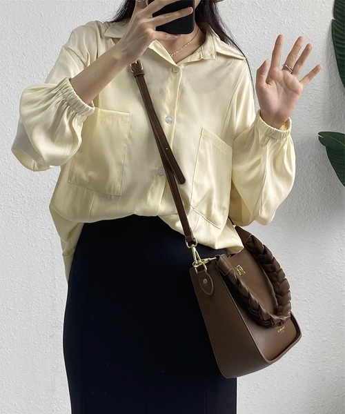 LA VORAGINE(ラ ヴォラジネ)の「2wayスクエアショルダーバッグ メッセンジャーバッグ ハンドバッグ(メッセンジャーバッグ・レディース・ブラック/アイボリー/ブラウン・FREE)」の4枚目の写真