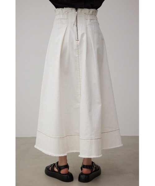 AZUL by moussy(アズールバイマウジー)の「ジップアップデニムフレアスカート(デニムスカート・レディース・オフホワイト/ワンウォッシュ・SMALL/MEDIUM)」の8枚目の写真