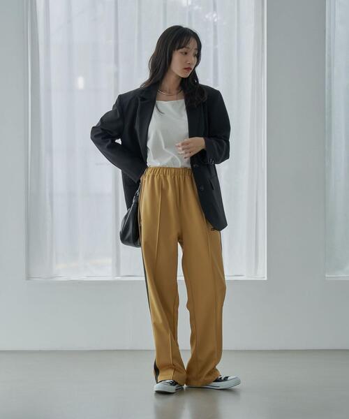 coen（コーエン）の「ボクシーオーバージャケット（テーラードジャケット・レディース・ブラック/モカ・M/L）」の8枚目の写真