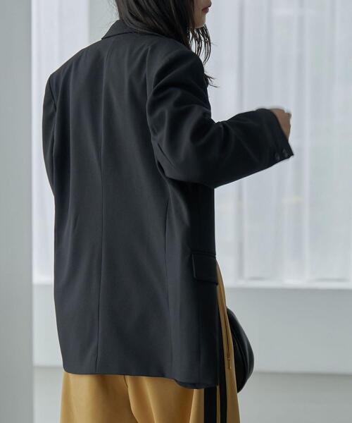 coen（コーエン）の「ボクシーオーバージャケット（テーラードジャケット・レディース・ブラック/モカ・M/L）」の10枚目の写真