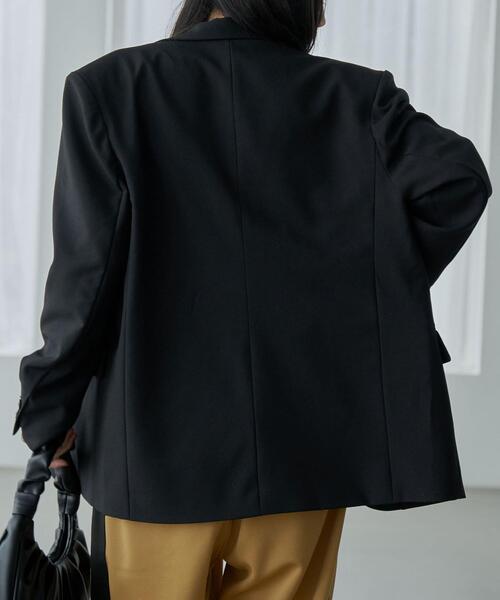 coen（コーエン）の「ボクシーオーバージャケット（テーラードジャケット・レディース・ブラック/モカ・M/L）」の11枚目の写真