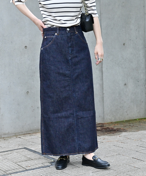 B.C STOCK(ベーセーストック)の「Iライン5ポケット JEAN スカート(デニムスカート・レディース・ネイビー/ブルー・SMALL/MEDIUM)」の10枚目の写真