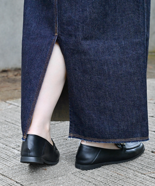 B.C STOCK(ベーセーストック)の「Iライン5ポケット JEAN スカート(デニムスカート・レディース・ネイビー/ブルー・SMALL/MEDIUM)」の14枚目の写真