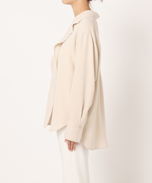 NOBLE エステルダブルクロスカーデブラウス ノーブル　ベージュ シャツ 追加》エステルダブルクロスカーデブラウス3（シャツ／ブラウス
