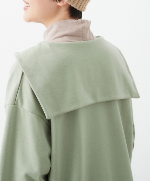 Viola e Viola(ヴィオラエヴィオラ)の「裏毛スキッパーセーラー衿プルオーバー(Tシャツ/カットソー・レディース・グリーン/ブラウン/ライトベージュ/ブラック・M/LL/L/3L)」の15枚目の写真