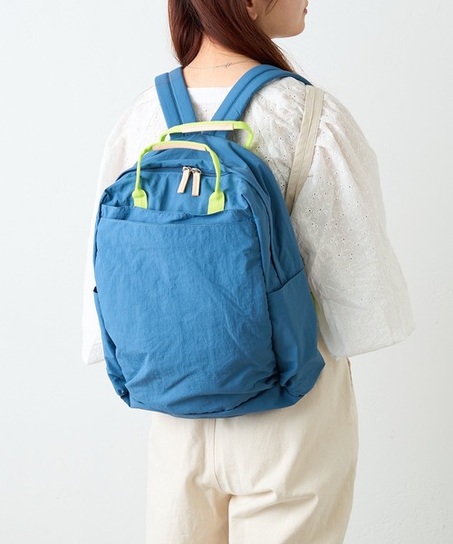 EARTH MADE（アースメイド）の「12POCKET INSIDE PRINT RUCK（バックパック/リュック・レディース・ベージュ/グレー/ライトベージュ/ブルー/カーキ/ブラック/ブルー系その他/ライトグレー・フリー/0）」の8枚目の写真