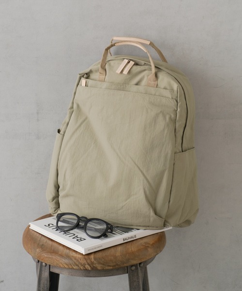 EARTH MADE（アースメイド）の「12POCKET INSIDE PRINT RUCK（バックパック/リュック・レディース・ベージュ/グレー/ライトベージュ/ブルー/カーキ/ブラック/ブルー系その他/ライトグレー・フリー/0）」の6枚目の写真