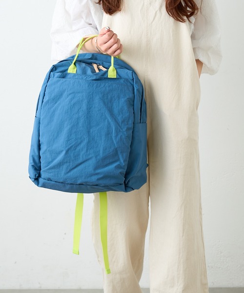 EARTH MADE（アースメイド）の「12POCKET INSIDE PRINT RUCK（バックパック/リュック・レディース・ベージュ/グレー/ライトベージュ/ブルー/カーキ/ブラック/ブルー系その他/ライトグレー・フリー/0）」の9枚目の写真