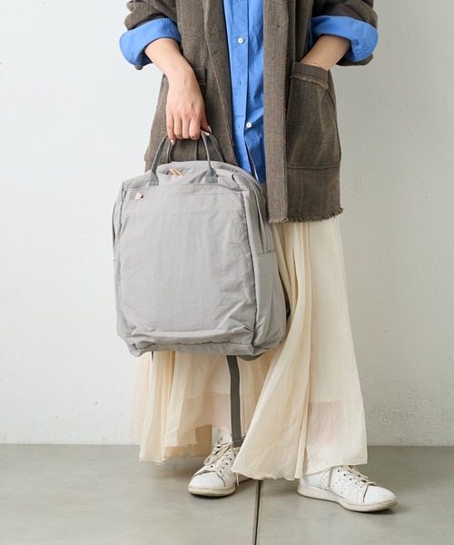 EARTH MADE（アースメイド）の「12POCKET INSIDE PRINT RUCK（バックパック/リュック・レディース・ベージュ/グレー/ライトベージュ/ブルー/カーキ/ブラック/ブルー系その他/ライトグレー・フリー/0）」の14枚目の写真