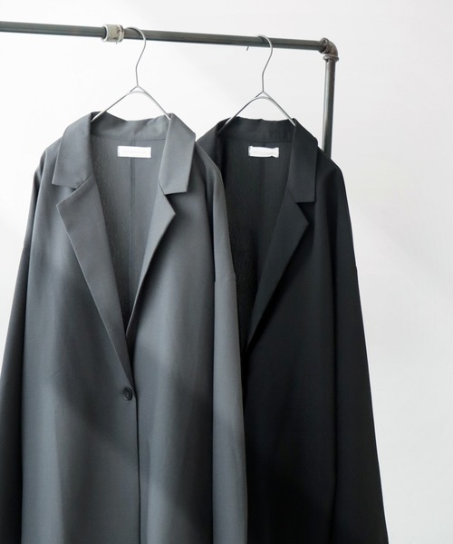 antiqua(アンティカ)の「シンプルジャケット(テーラードジャケット・レディース・グレー/ブラック・FREE)」の14枚目の写真