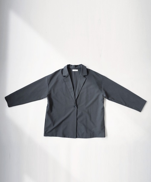 antiqua(アンティカ)の「シンプルジャケット(テーラードジャケット・レディース・グレー/ブラック・FREE)」の15枚目の写真