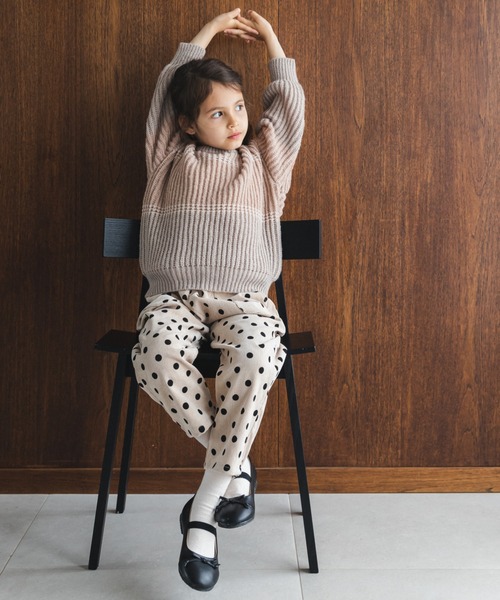 pairmanon(ペアマノン)の「ブロックカラー クルーネック ニット プルオーバー(ニット/セーター・キッズ・ライトブルー/ピンク/マスタード・L/M/XS/S)」の9枚目の写真