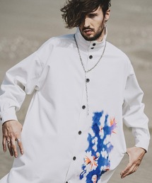 【NO ID.】Print Big Long Shirt / プリント ビッグ ロング シャツ